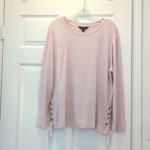 Vera Wang Top with side lacing . NWOT